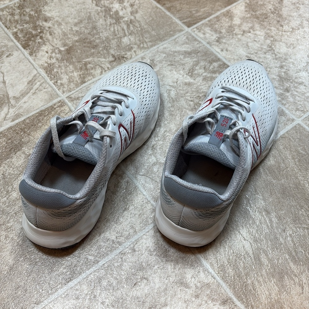 New Balance Gray and Red Athletic Shoes - Picture 9 of 12